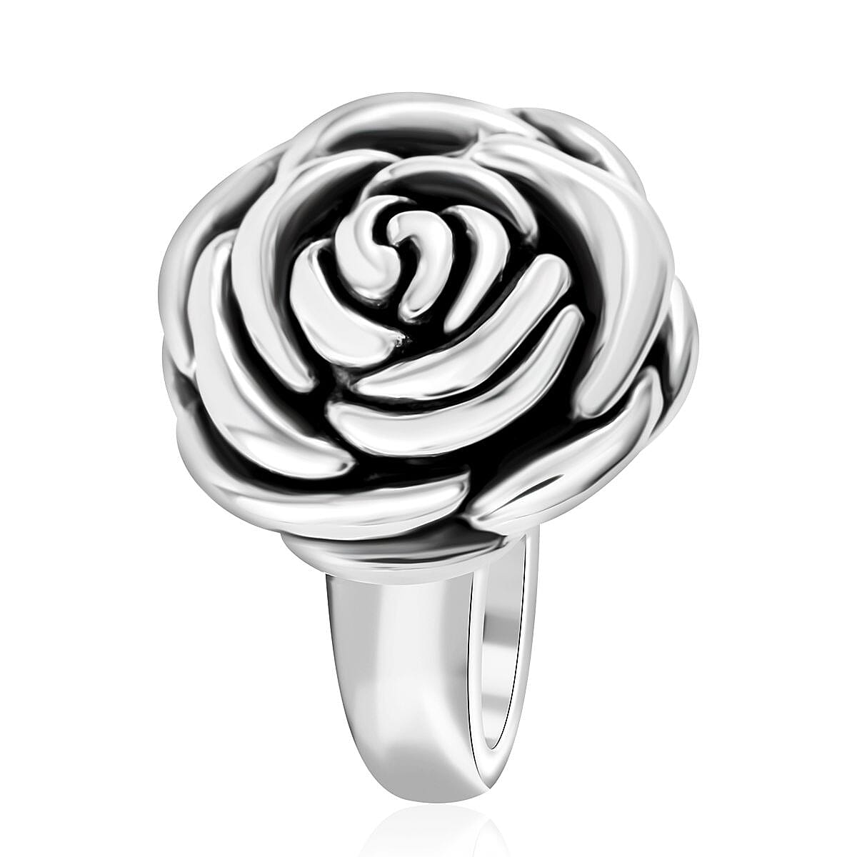 Sterling Silver Rose Flower Ring (Size 11.0) 4 Grams image number 2