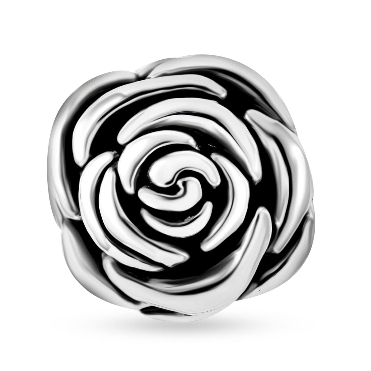 Sterling Silver Rose Flower Ring (Size 8.0) 4 Grams image number 0