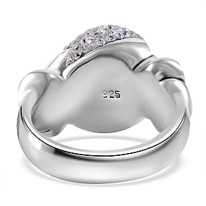 Austrian Crystal Ring in Sterling Silver (Size 10.0)