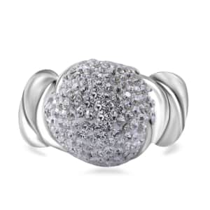 Austrian Crystal Ring in Sterling Silver (Size 8.0)