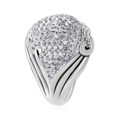 Austrian Crystal Ring in Sterling Silver (Size 10.0)