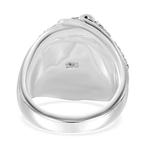 Austrian Crystal Ring in Sterling Silver (Size 10.0)