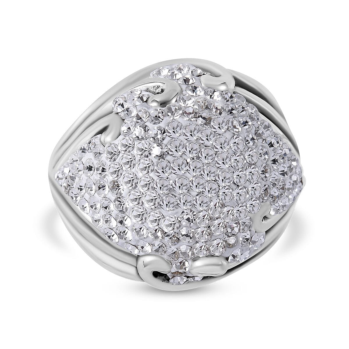 Austrian Crystal Ring in Sterling Silver (Size 11.0) image number 0