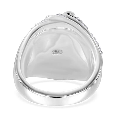 Austrian Crystal Ring in Sterling Silver (Size 6.0)