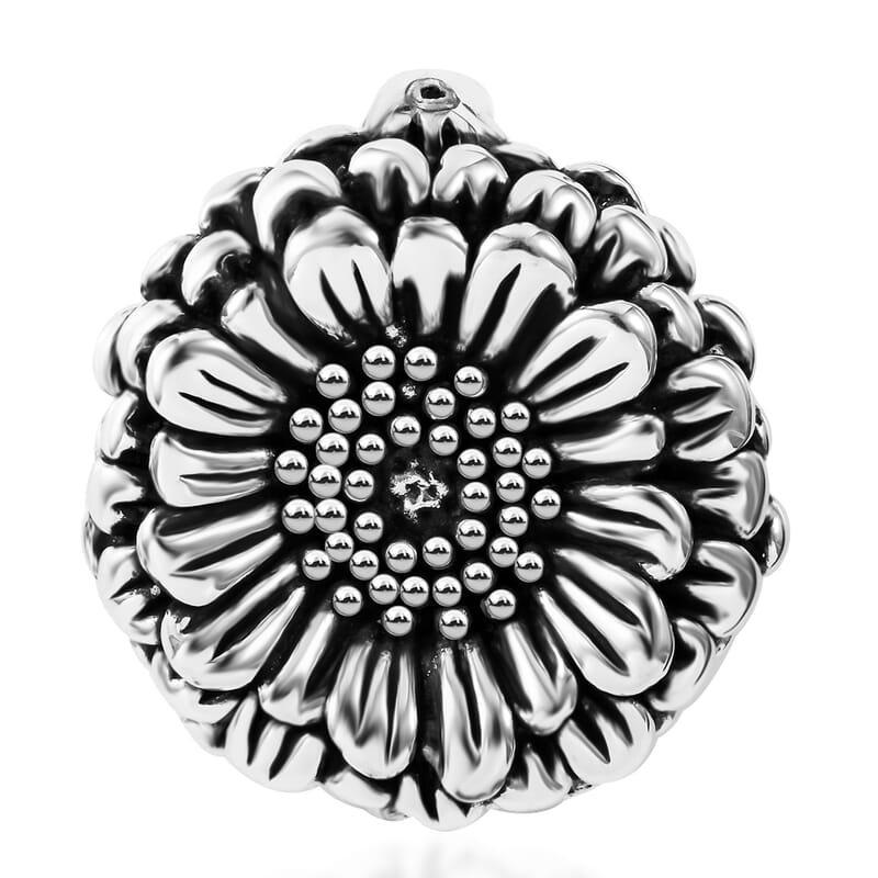 Sterling Silver Sunflower Pendant 6.50 Grams