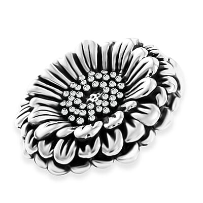 Sterling Silver Sunflower Pendant 6.50 Grams