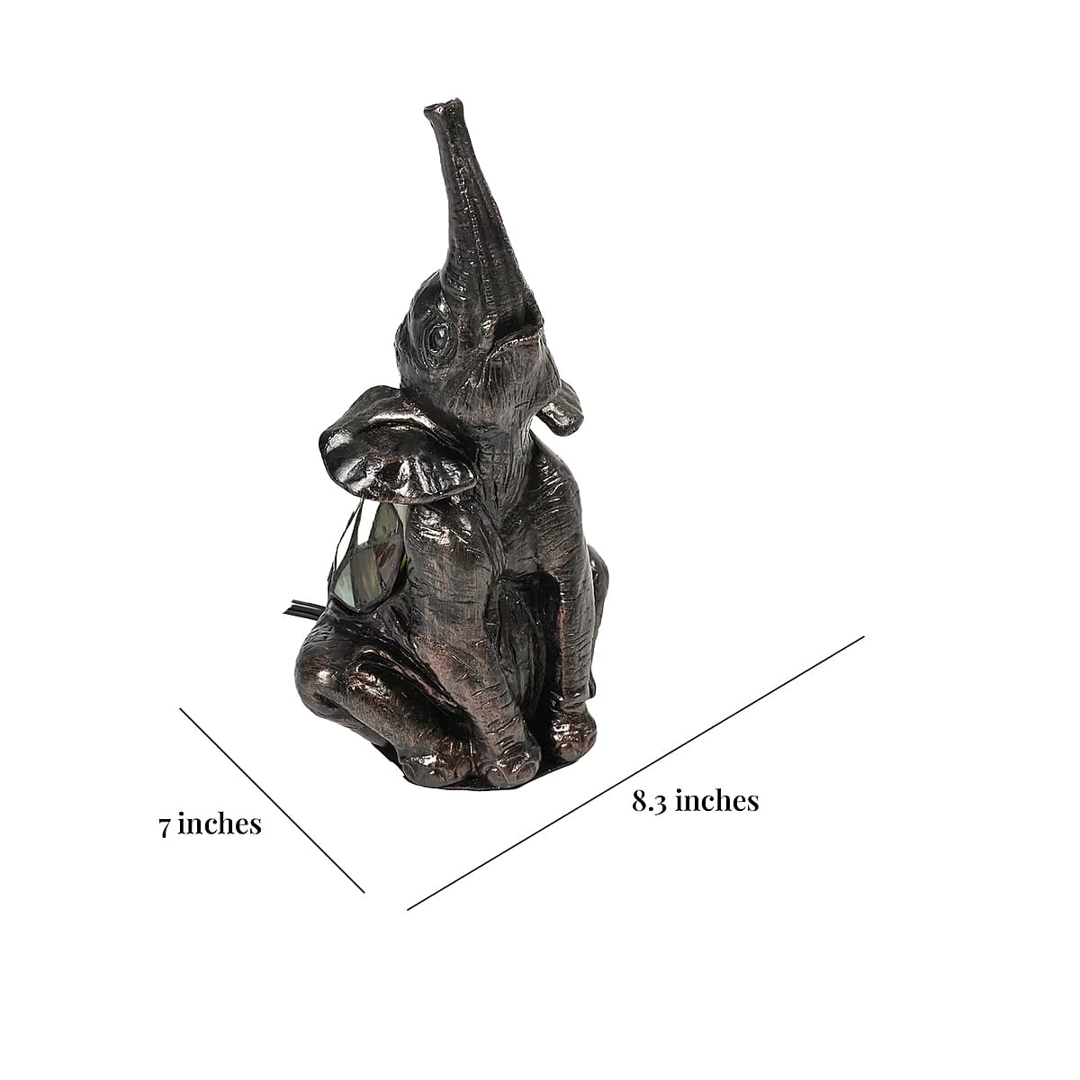 Resin Tiffany Style Elephant LED Table Lamp (E12 Bulb Not Included) image number 5