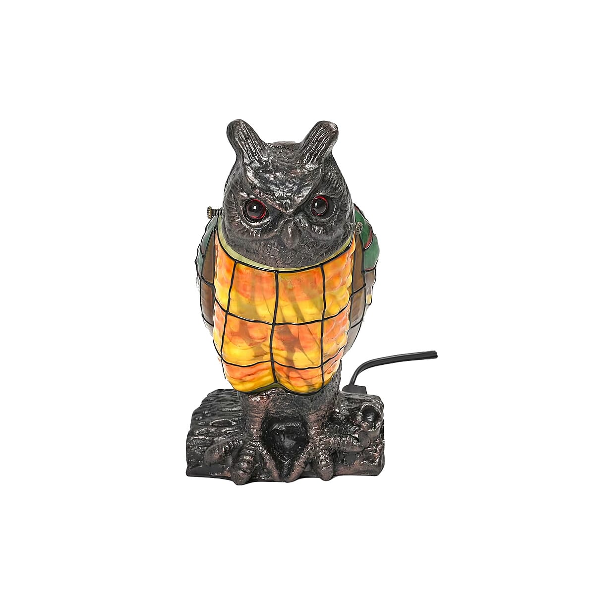 Resin Tiffany Style Owl LED Table Lamp (E12 Bulb Not Included) image number 6
