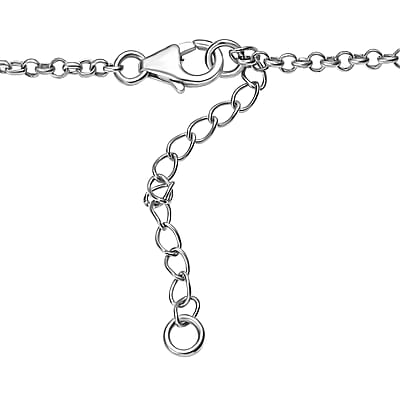 D'Joy Betroka Blue Apatite and Moissanite 13.25 ctw Necklace in Rhodium Over Sterling Silver 18 Inches