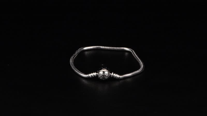 Hollow Bracelet in Rhodium Over Sterling Silver (7.25 In) (8.15 g)