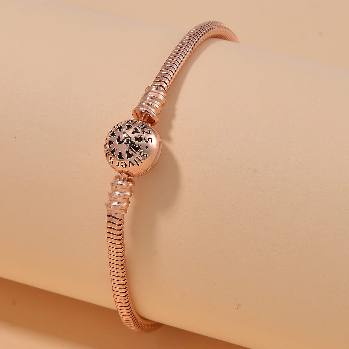 Hollow Bracelet in 14K Rose Gold Over Sterling Silver (7.25 In) 8.15 Grams image number 1
