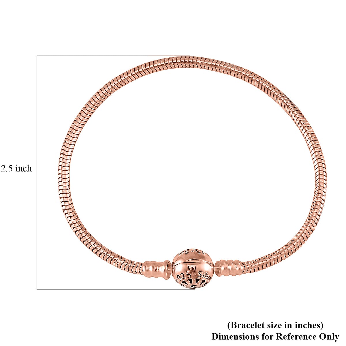 Hollow Bracelet in 14K Rose Gold Over Sterling Silver (7.25 In) 8.15 Grams image number 4