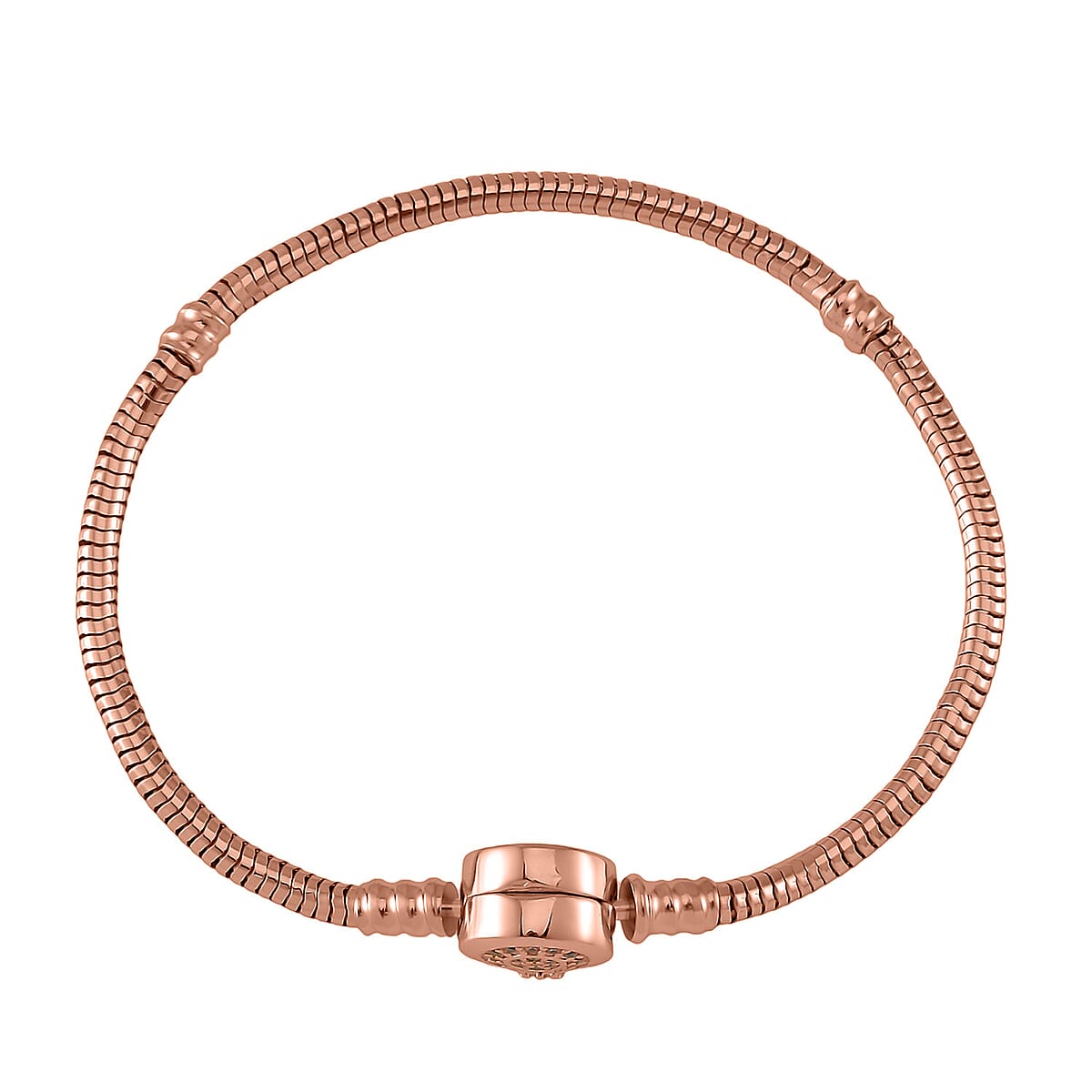 Simulated Diamond Bracelet in 14K Rose Gold Over Sterling Silver (7.25 In) image number 2