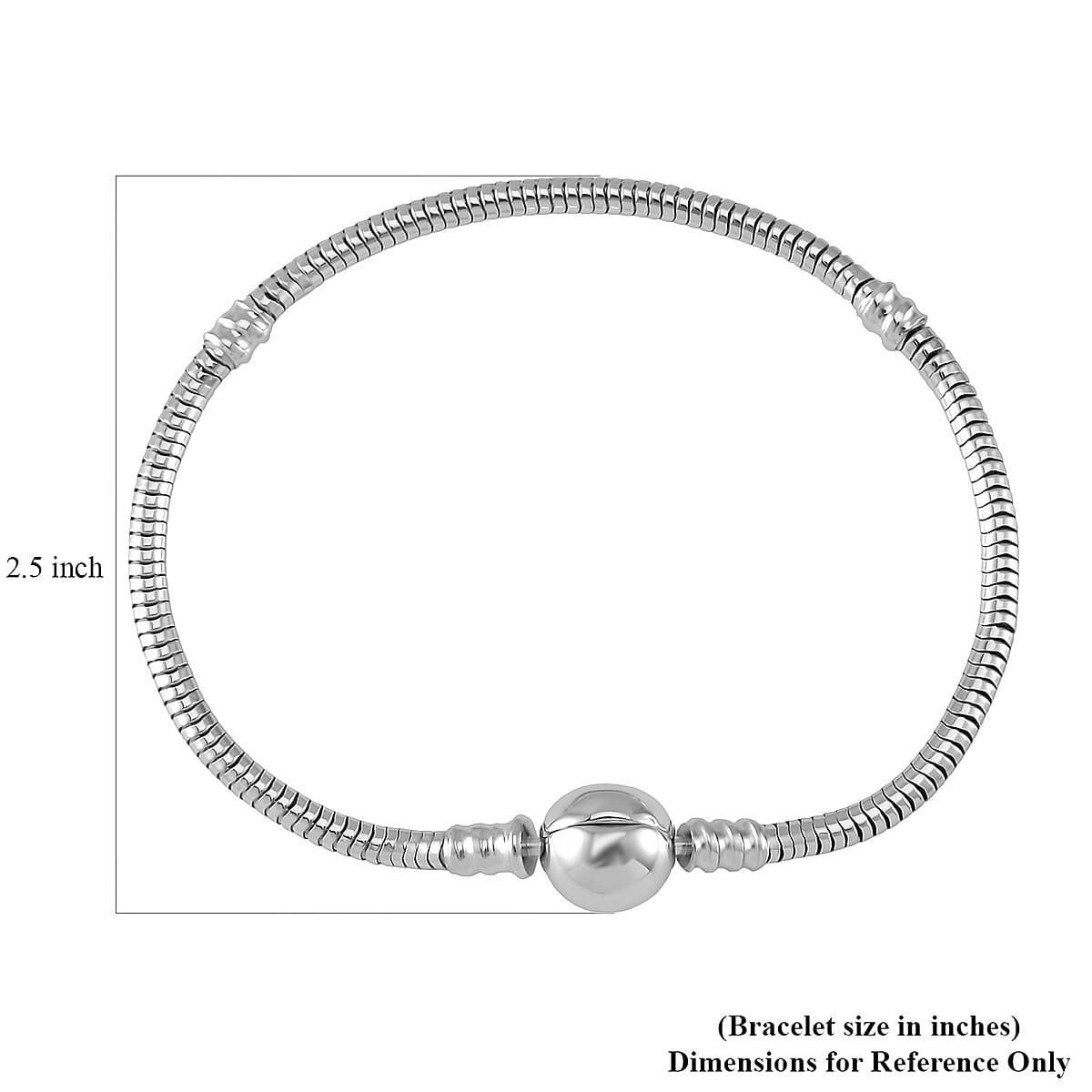 Hollow Bracelet in Rhodium Over Sterling Silver (7.25 In) 8.70 Grams image number 4