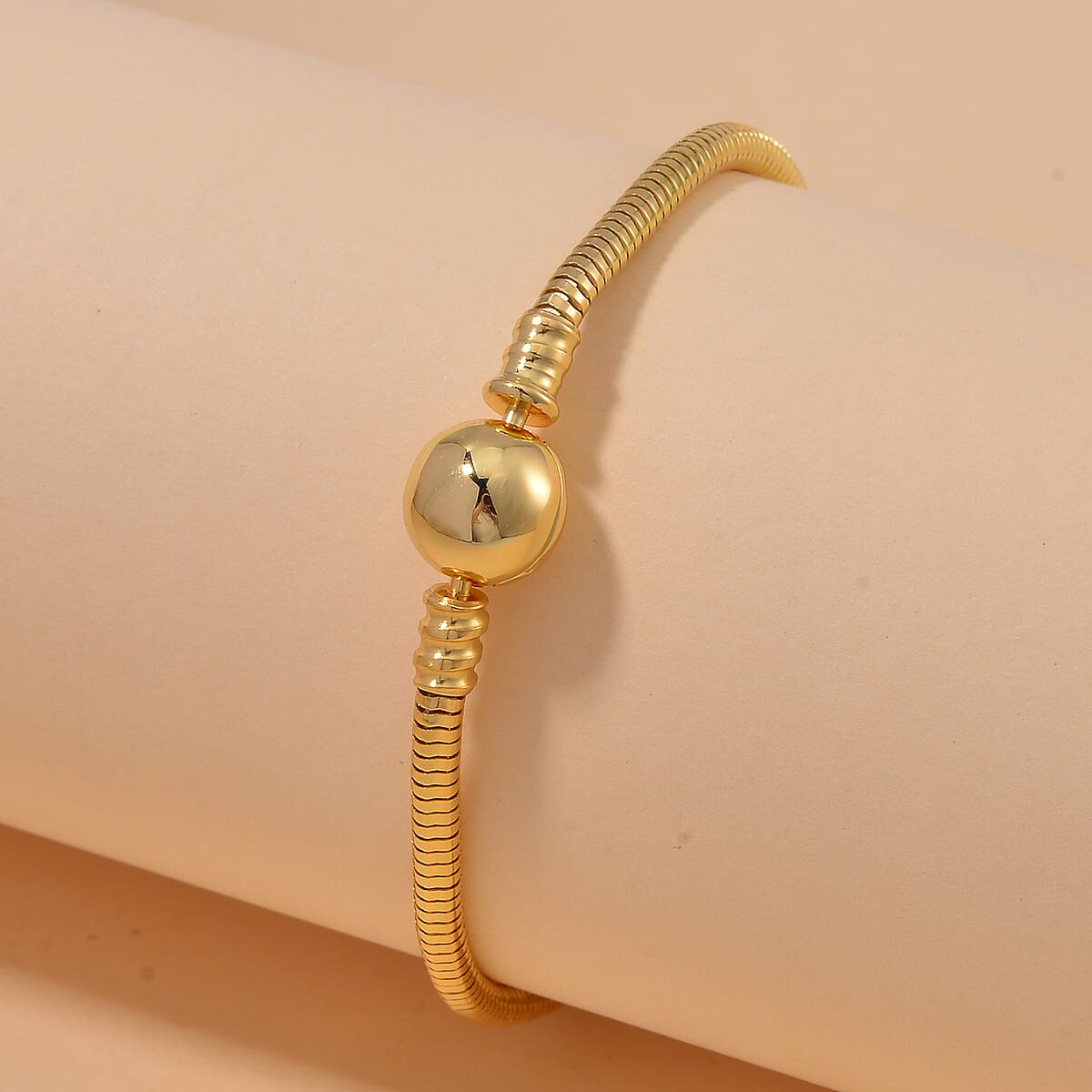 Hollow Bracelet in 14K Yellow Gold Over Sterling Silver (7.25 In) 8.70 Grams image number 1