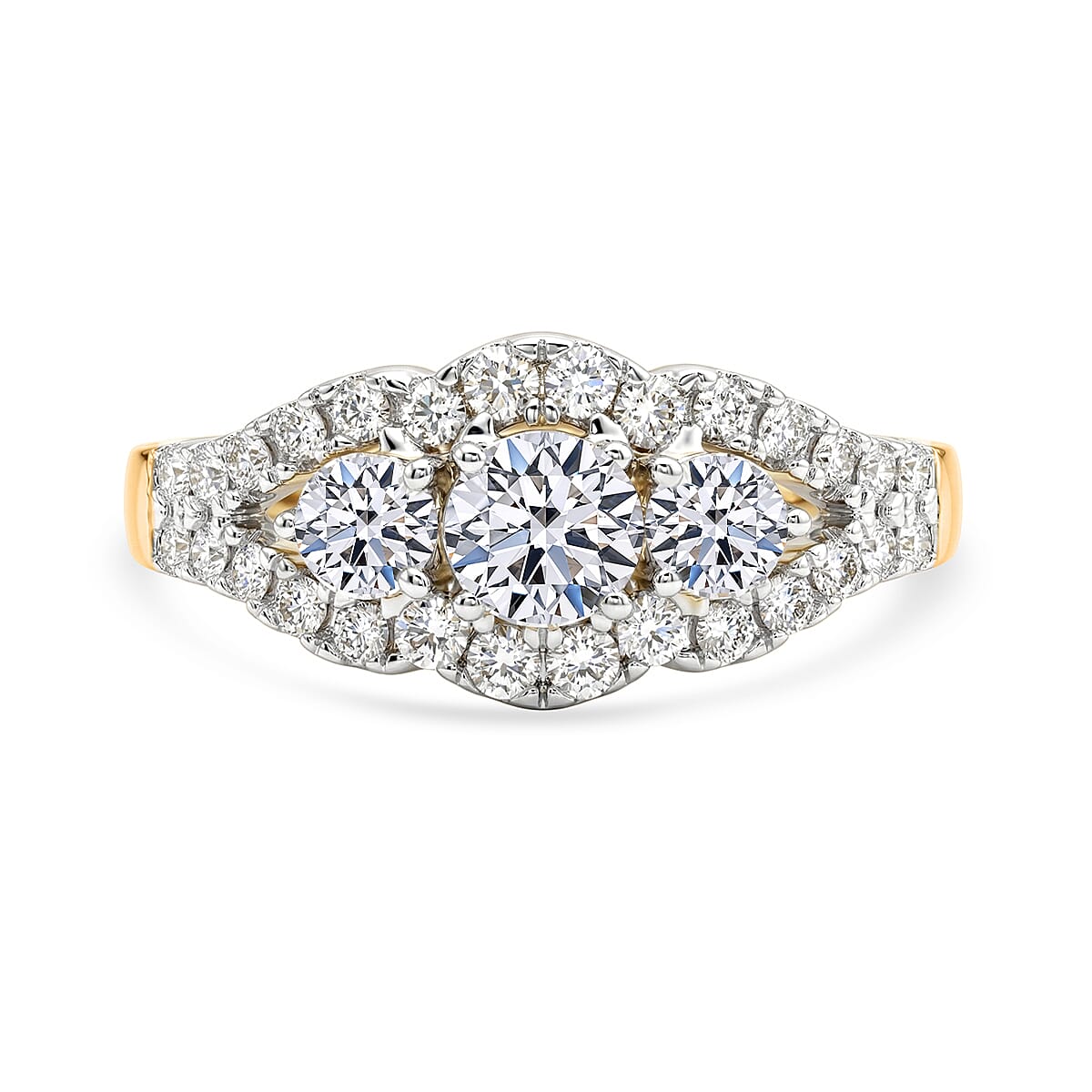 14K Yellow Gold Luxuriant Lab Grown Diamond G-H SI Ring (Size 10.5) 1.60 ctw (Del. In 10-12 Days) image number 0