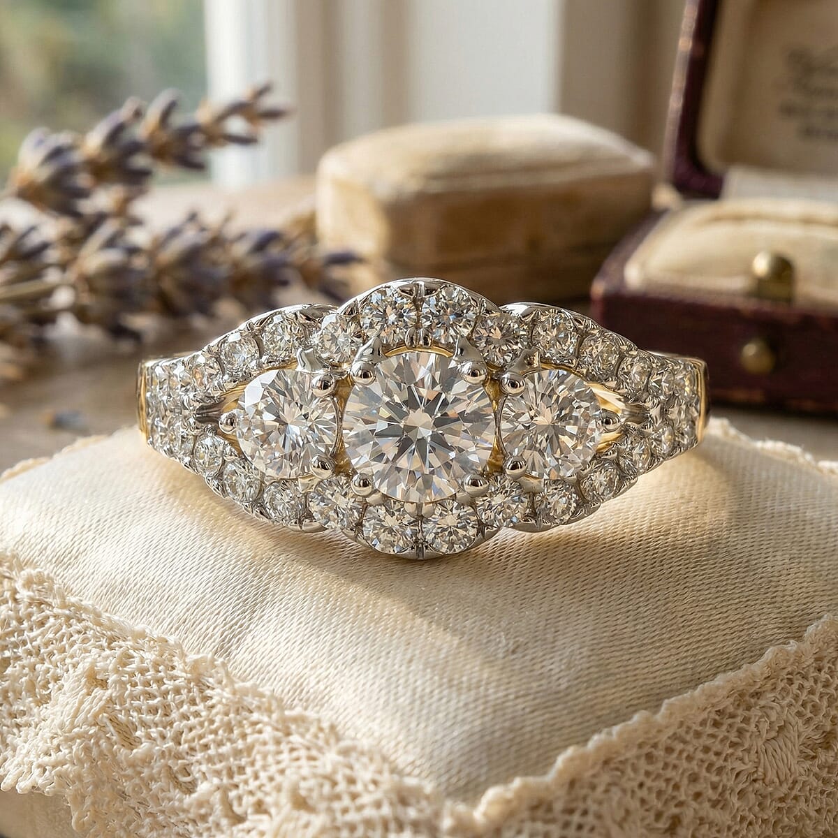 14K Yellow Gold Luxuriant Lab Grown Diamond G-H SI Ring (Size 10.5) 1.60 ctw (Del. In 10-12 Days) image number 1