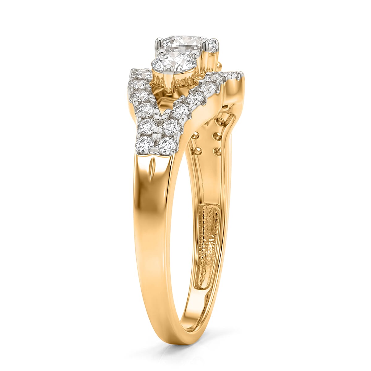 14K Yellow Gold Luxuriant Lab Grown Diamond G-H SI Ring (Size 10.5) 1.60 ctw (Del. In 10-12 Days) image number 3