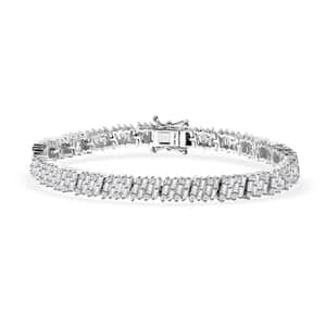 Diamond Bracelet in Rhodium Over Sterling Silver (7.25 In) 5.00 ctw