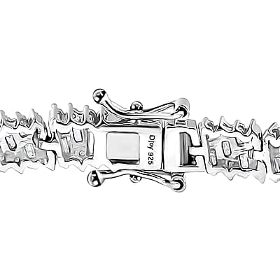 D'Joy Diamond Bracelet in Rhodium Over Sterling Silver (7.25 In) 5.00 ctw