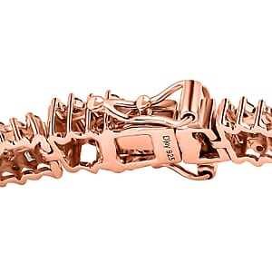 Natural Champagne Diamond Bracelet in 18K Vermeil Rose Gold Over Sterling Silver (7.25 In) 5.00 ctw