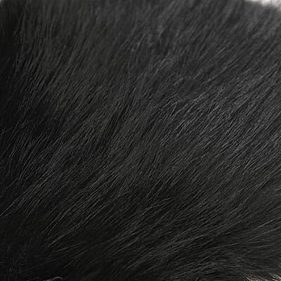 Black Knitted Faux Fur Warm and Comfortable Bucket Hat (56-59 cm Head Circumference)