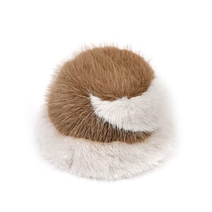 Green Knitted Faux Fur Warm and Comfortable Bucket Hat (56-59 cm Head Circumference)