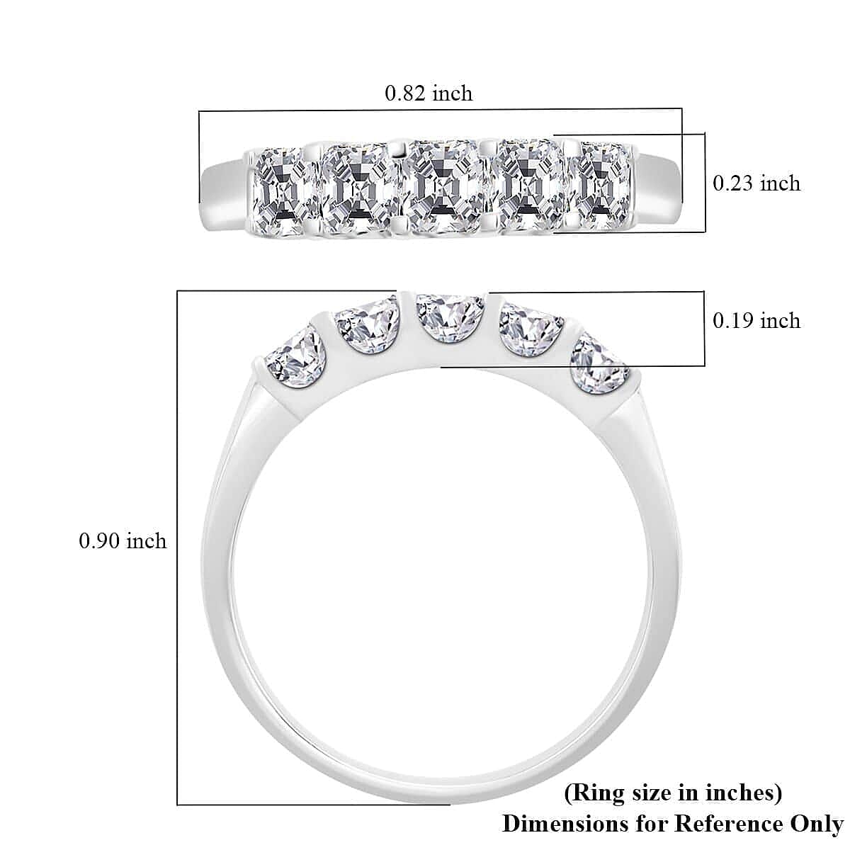 Modani 950 Platinum White Diamond E-F VS2 Ring (Size 5.5) 4.96 Grams 1.17 ctw image number 4