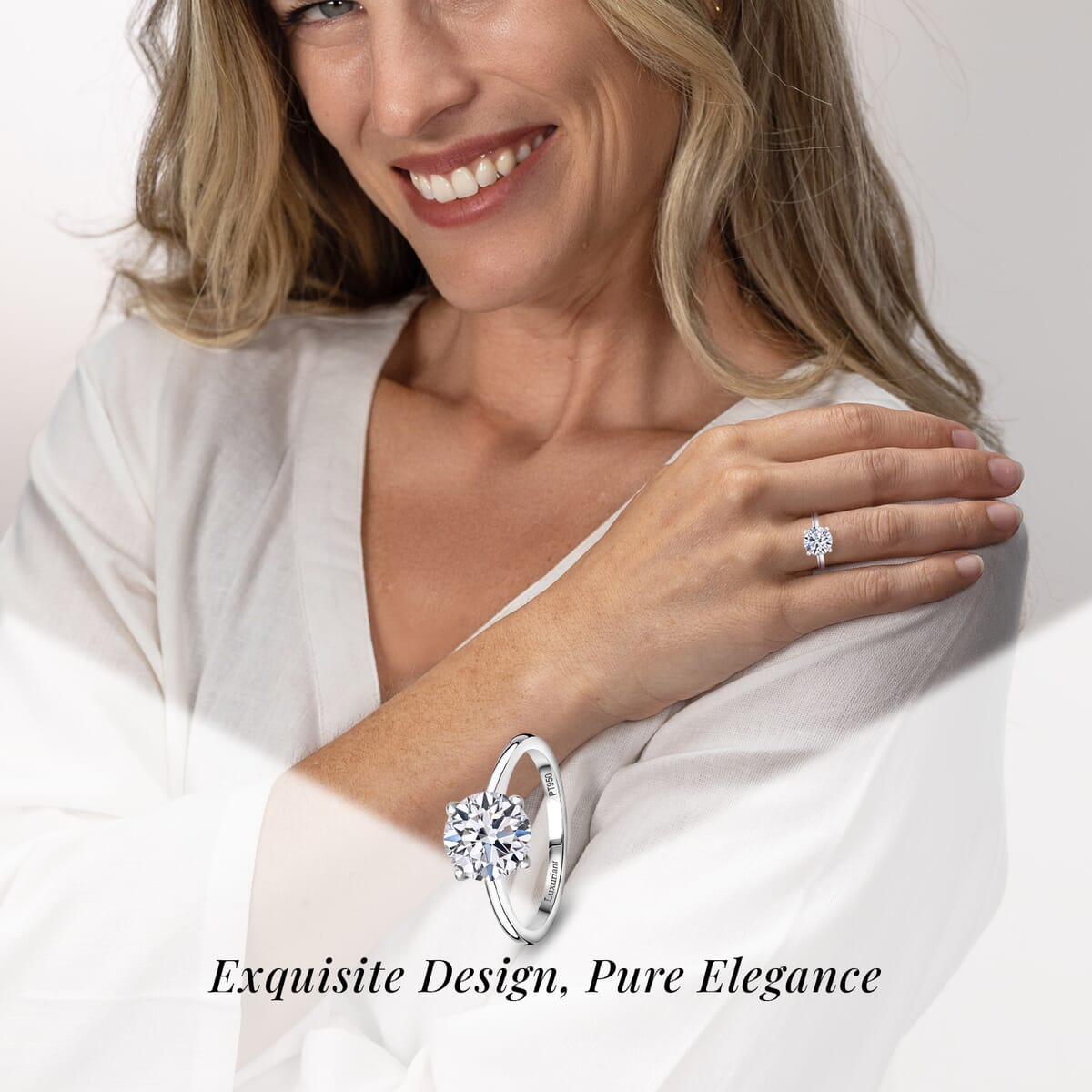 950 Platinum Luxuriant Lab Grown Diamond G VS2 3.00 ctw Solitaire Ring (Size 6.5) 4.75 Grams image number 1