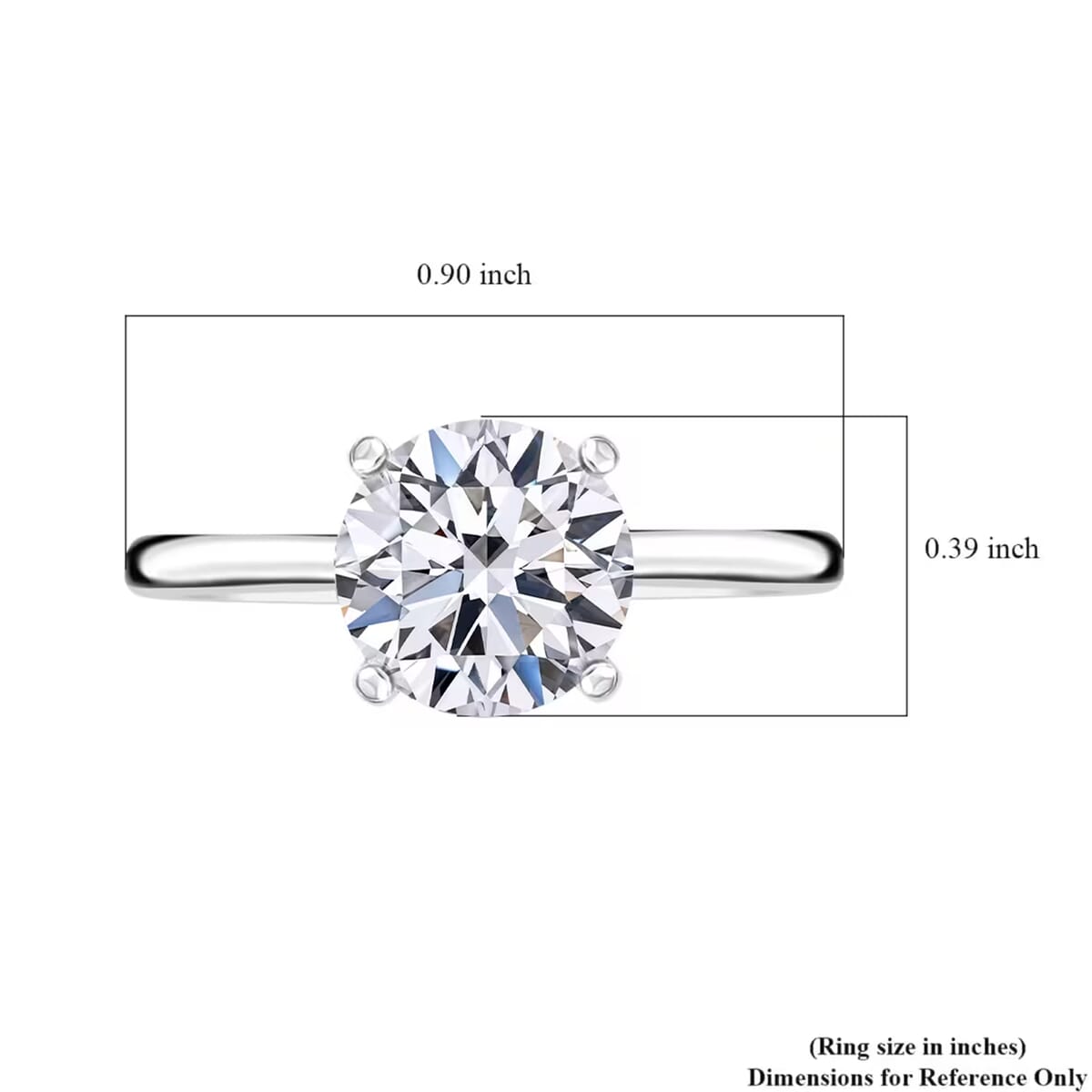 950 Platinum Luxuriant Lab Grown Diamond G VS2 3.00 ctw Solitaire Ring (Size 6.5) 4.75 Grams image number 7