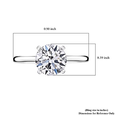 IGI Certified Luxuriant Lab Grown Diamond G VS2 3.00 ctw Solitaire Ring in 950 Platinum (Size 7.5) 4.75 Grams
