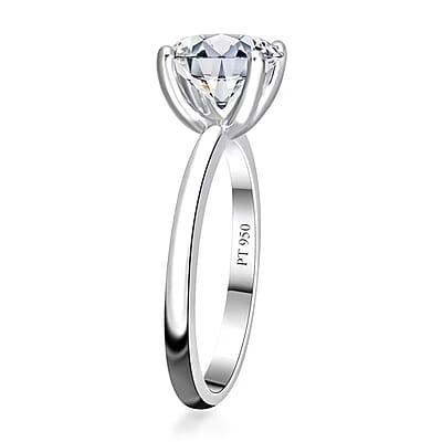 IGI Certified Luxuriant Lab Grown Diamond G VS2 3.00 ctw Solitaire Ring in 950 Platinum (Size 7.5) 4.75 Grams