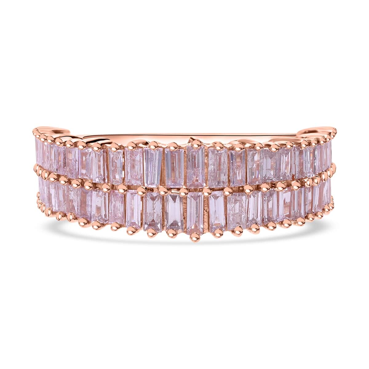 10K Rose Gold Natural Pink Diamond I3 Ring (Size 9.5) 1.10 ctw image number 0