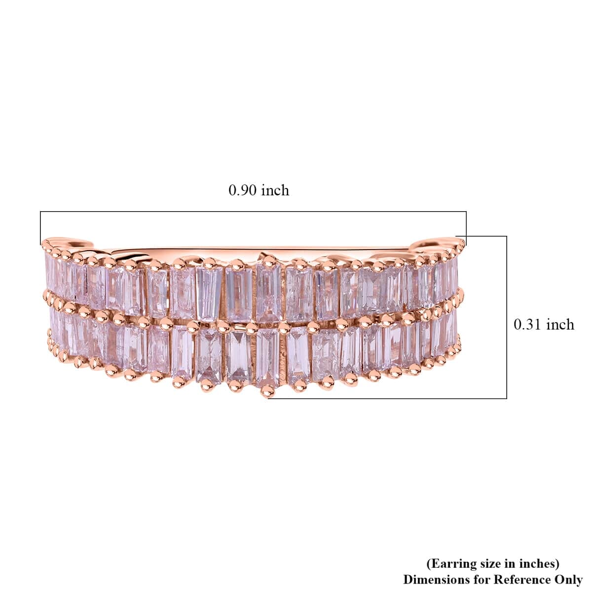 10K Rose Gold Natural Pink Diamond I3 Ring (Size 9.5) 1.10 ctw image number 4