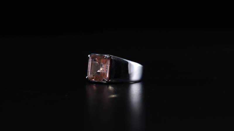 Morganique Quartz Men's Ring in Stainless Steel (Size 10.0) 3.70 ctw