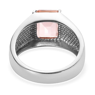 Morganique Quartz (Triplet) 3.70 ctw Men's Ring in Stainless Steel (Size 10.0)