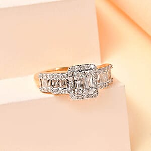 Luxoro 14K Yellow Gold G-H I3 White Diamond Ring (Size 9.5) 1.00 ctw