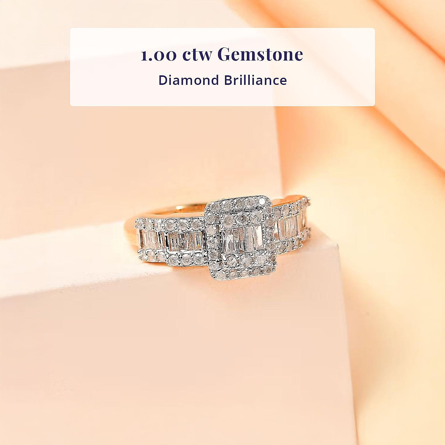 Luxoro 14K Yellow Gold G-H I3 White Diamond Ring (Size 10.5) 1.00 ctw