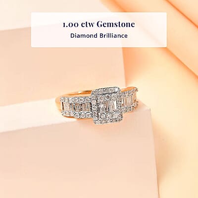 Luxoro 14K Yellow Gold G-H I3 White Diamond Ring (Size 10.5) 1.00 ctw