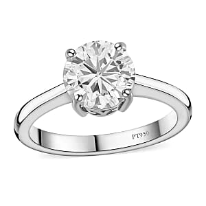 950 Platinum Moissanite Solitaire Ring (Size 5.5) 4 Grams 1.75 ctw