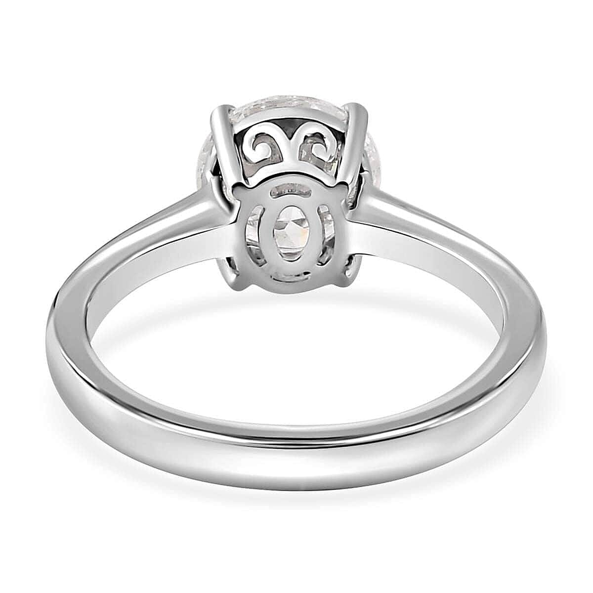 950 Platinum Moissanite Solitaire Ring (Size 5.5) 4 Grams 1.75 ctw image number 5