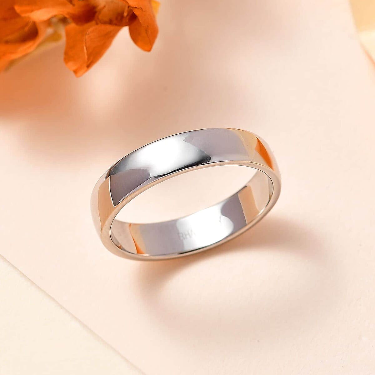 950 Platinum Men's Band Ring (Size 11.5) 9 Grams image number 1