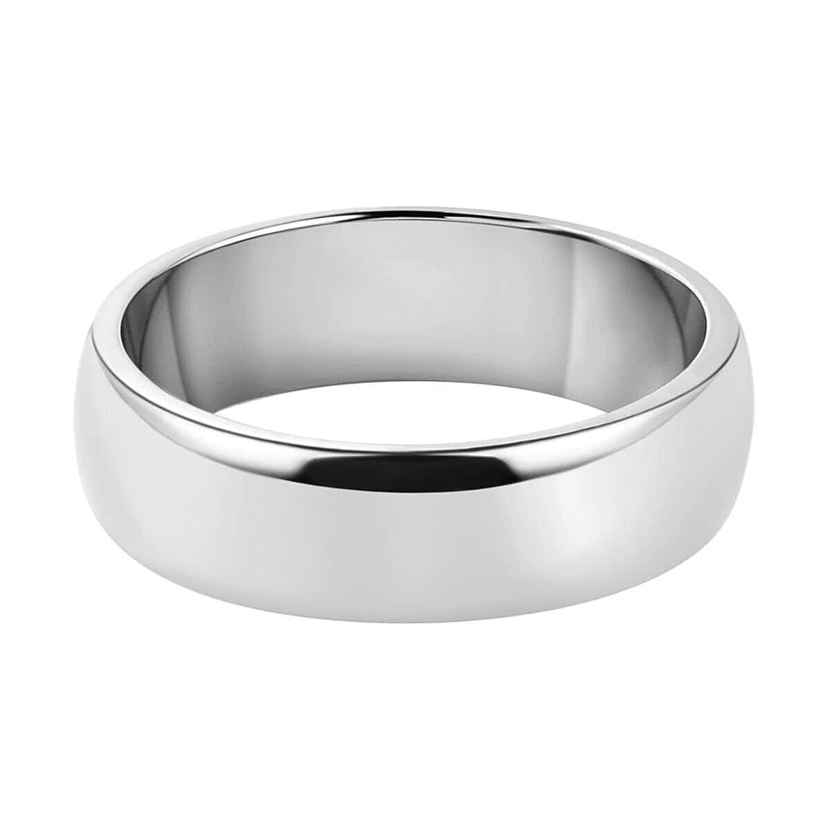 950 Platinum Men's Band Ring (Size 11.5) 9 Grams image number 4