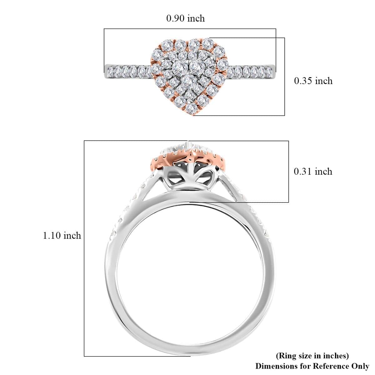 14K W Gold  I2-I3   White Diamond  HI, I2-I3 Ring ,  Gold Wt. 2.97 g 0.50 ctw image number 4