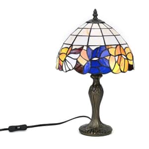 Tiffany Style Lamp Shade With Multi Color 6-Sided Classic Filigree Pattern 10 (E26 Bulb Not Included)