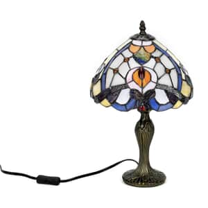 Tiffany Style Lamp Shade With Multi Color with Purple Flower 10(E26 Bulb Not Included)