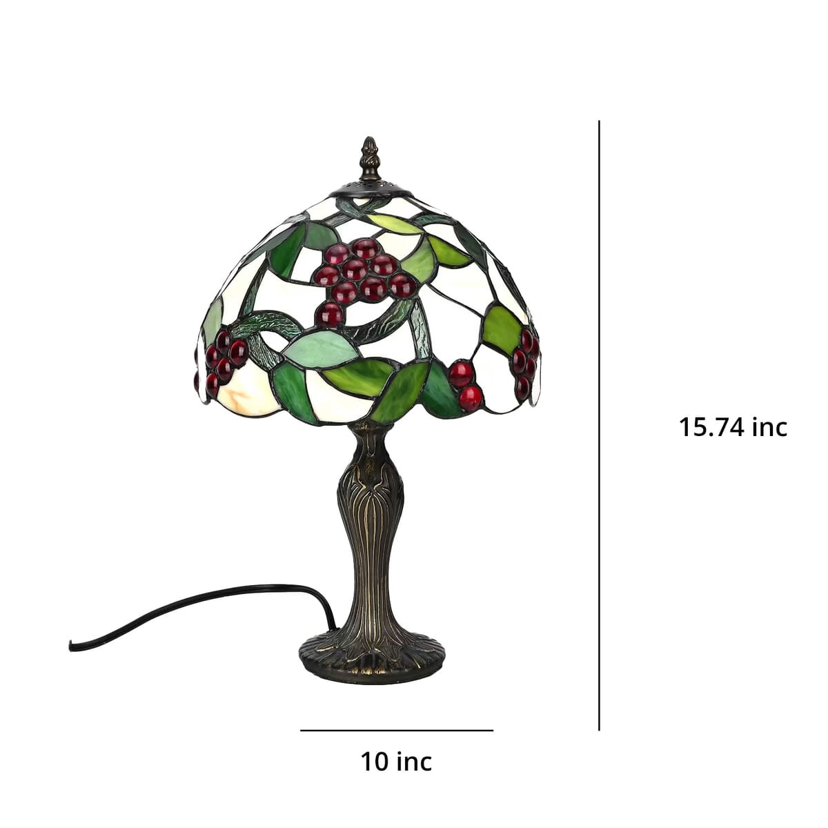 Tiffany Style Lamp Shade with Multi Color Butterfly Pattern 10 (E26 Bulb Not Included) image number 6