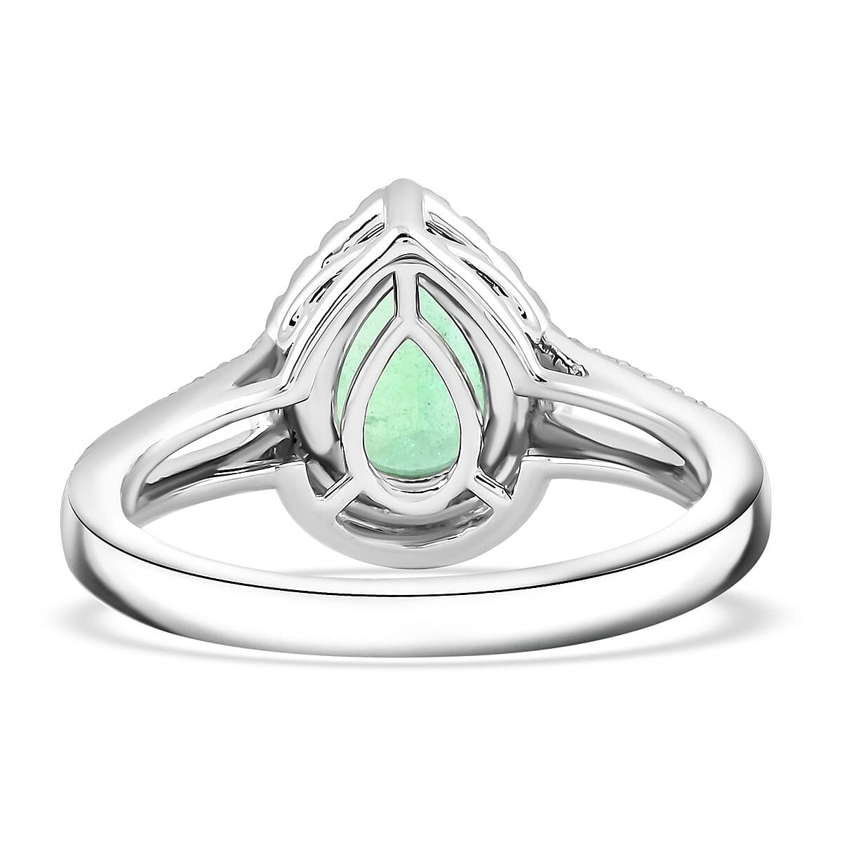 Certified & Appraised Rhapsody AAAA Gemfield Emerald and E-F VS Diamond 1.00 ctw Ring in 950 Platinum (Size 10.0) 6 Grams