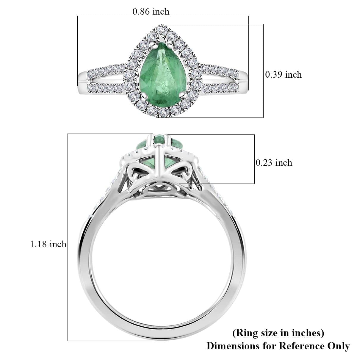 Certified & Appraised Rhapsody AAAA Gemfield Emerald and E-F VS Diamond 1.00 ctw Ring in 950 Platinum (Size 10.0) 6 Grams image number 5