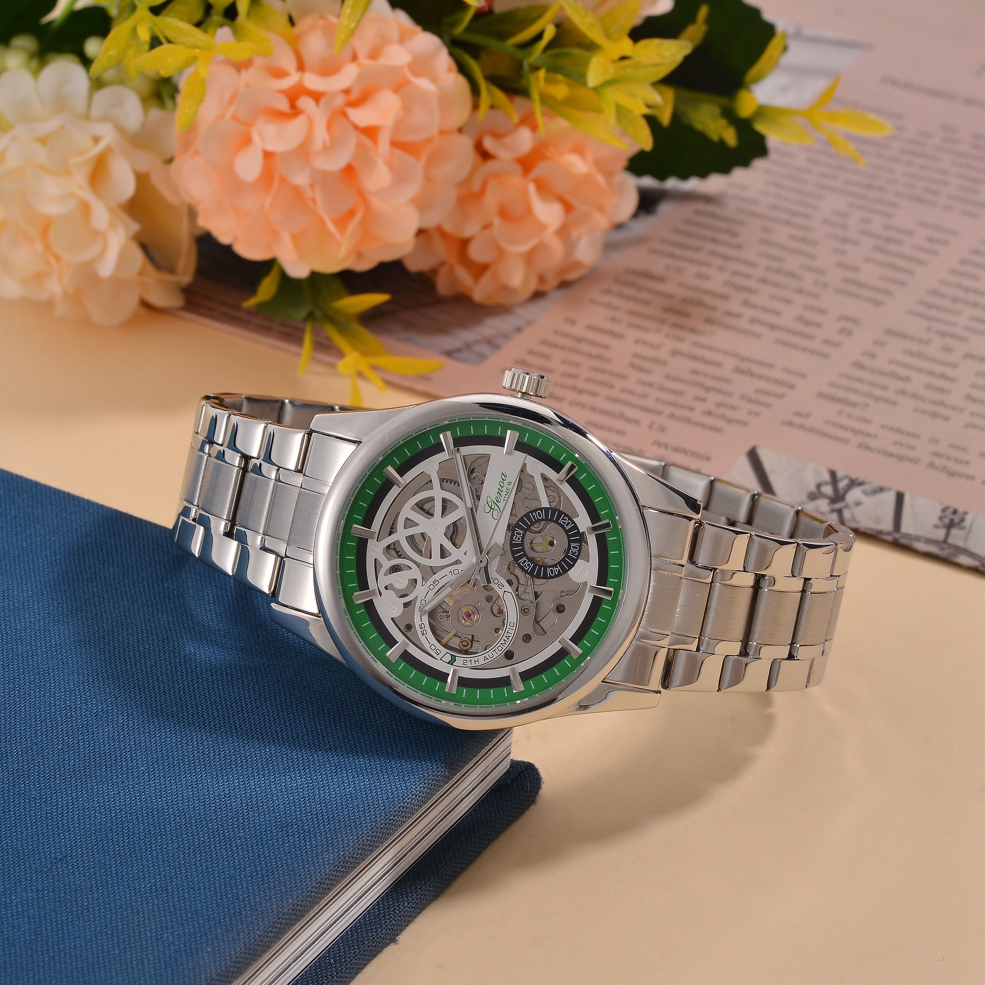 Genoa Automatic Mechanical Movement Watch in Stainless Steel